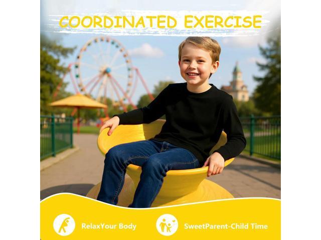 360° Rotating Seat 360 Degree Rotating PE Swivel Chair Spinning Gyroscope Chair for Backyard Playground Or Mall