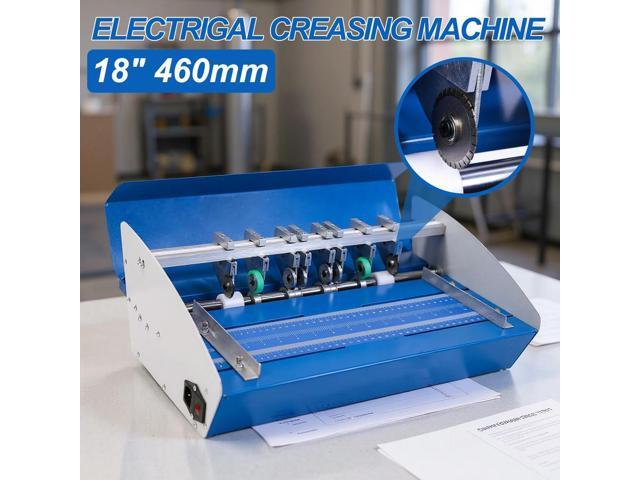 Electric Creasing Machine W/ Scale Ruler Paper Creaser Scorer Electric Folding Machine for Photos Documents Menus Envelopes Note