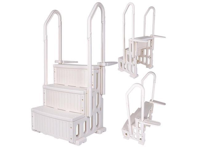 Plastic Pool Escalator Lightweight Swimming Pool Ladder Detachable Above Ground Pool Step for Various Sizes Swimming Pools