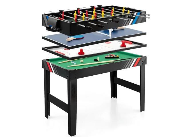4-In-1 Multi Game Table with Football Billiards Ice Hockey Table Tennis Different Convert Tables Game Multifunction Gaming Table