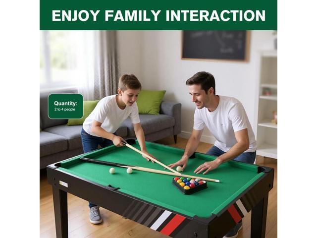 4-In-1 Multi Game Table with Football Billiards Ice Hockey Table Tennis Different Convert Tables Game Multifunction Gaming Table