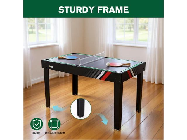 4-In-1 Multi Game Table with Football Billiards Ice Hockey Table Tennis Different Convert Tables Game Multifunction Gaming Table