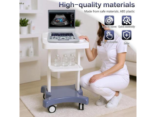 Mobile Workstation with Wheels Mobile Ultrasound Cart Beauty Utility Cart for Dental Clinics Hospitals & Beauty Salons