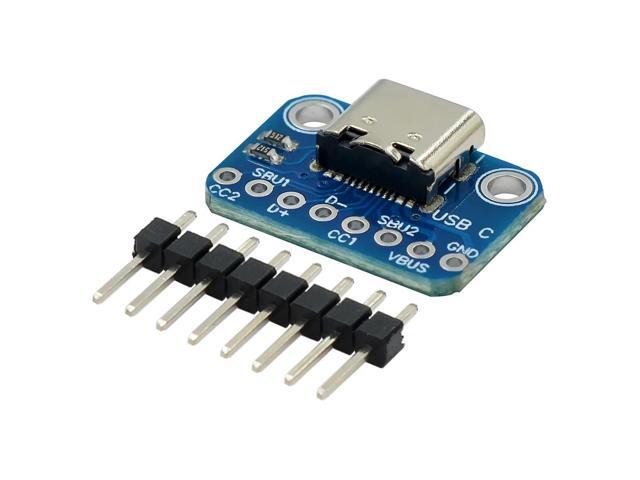 USB TYPE-C conversion board 2.54MM CC1 CC2 5.1K pull-down resistor connection
