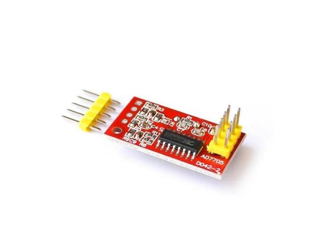 AD7705 Dual 16 bit ADC Data Acquisition Module Input Gain Programmable SPI Interface TM7705