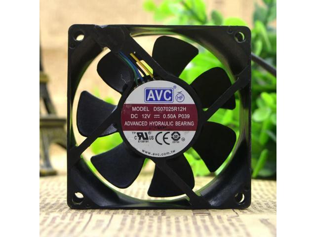 Fan For AVC DS07025R12H 7025 12V 0.50A 7cm 4 Wires Large Air Volume Chassis Silent Fan Cooling Fan