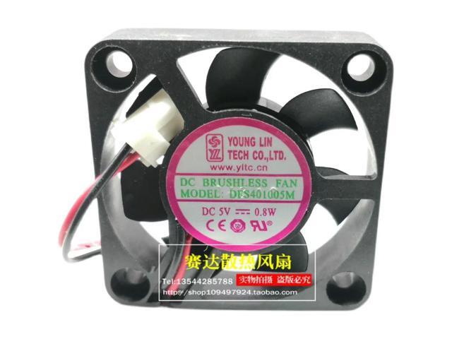 Cooler Fan for Young Lin DFS401005M 5V 0.8W 4010 40x40x10mm 2-Wire Cooling Fan