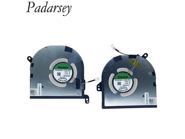 Replacement CPU + GPU Cooling Fan for XPS 15 9500 9510 Precision 5550 DC5V 0.38A Series 009RK6 09RK6 0DJH35