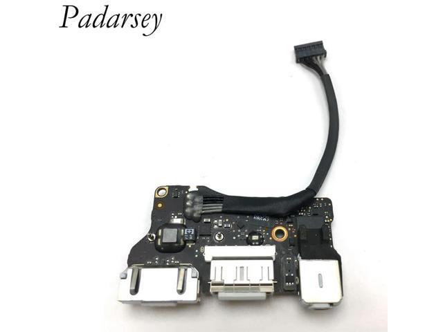 DC-in Power Jack I/O Board with USB Audio MagSafe 2 Flex Cable Compatible for MacBook Air 13' A1466 MD760 820-3455-A