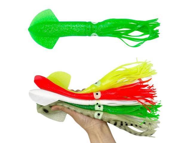 5Pcs 30cm Fishing Soft Lures Luminous Octopus Sea Fishing Wobbler Fishing Soft Bait Squid Lures for Saltwater