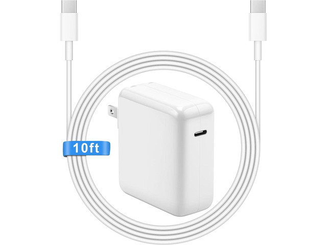10FT Mac Book Pro Air Charger, Long Type C Charging Cable with 118W 96W 87W 61W USB Type C(USB-C) Fast Power Adapter, Compatible with MacBook Air...