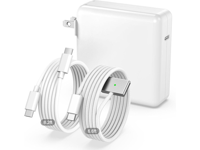 100W Charger for MacBook Pro 14 16 inch MacBook Air 13 15 inch 2026-2021 M5 M4 M3 M2 M1, 100W GaN Power Adapter, 6.6FT USB C to 3 Magnetic 3 Cable,...