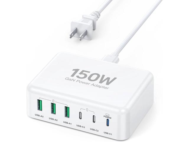 [2026 Updated] USB C Fast Charger, 100W GaN 6 Port Type C Charging Station Hub Block Cube, USB C Wall Charger Power Strip Adapter Plug for iPad...