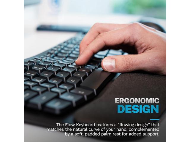 JLab Flow Keyboard & Ambidextrous Mouse Ergonomic Wireless Bundle, Bluetooth or USB-C Dongle, AI Integration, Smart Media Knob, Customize with the...