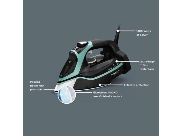 Rowenta Steam Force Stainless Steel Soleplate Steam Iron for Clothes, 400 Microsteam Holes, 1800 Watts, Ironing, Fabric Steamer, Garment Steamer,...