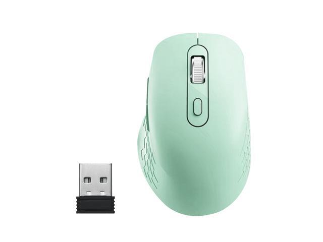 NRGYEZ Wireless Mouse,2.4G USB Computer Mouse with 3-Level, Silent Quiet Click, Ergonomic, 6 Buttons Portable for PC,Laptop,Chromebook,Mac - Green
