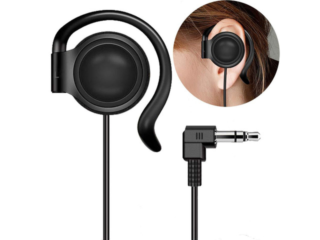 Wired Single Headphones 3.5mm Left-Side Earphone One Ear Ear-Hook Headphone for EXD-101 ATG-100T Wireless Tour Guide Receiver Radio Podcast Laptop...