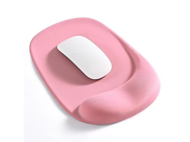 SOEWIOU Mouse Pad with Gel Wrist Support, Office Decor for Women, Lycra Surface Smooth Control, Non Slip PU Base, Ergonomic Portable Mousepad for.
