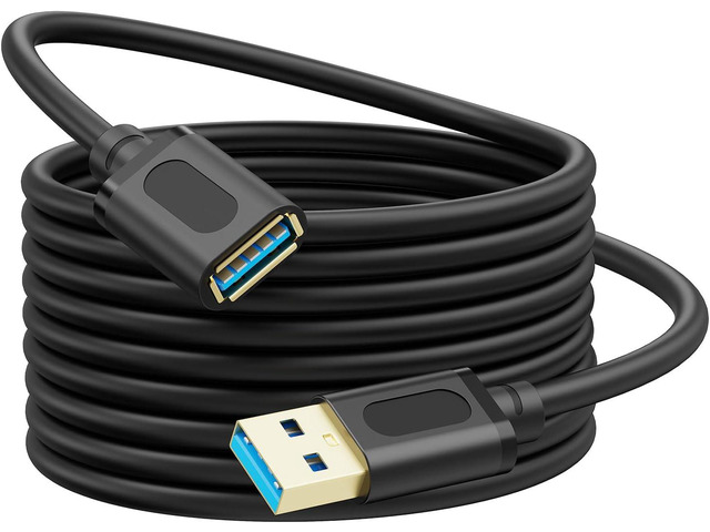 USB 3.0 Extension Cable 25Ft,USB 3.0 High Speed Extender Cord Type A Male to A Female for PlayStation, Xbox, USB Flash Drive, Card Reader, Hard...