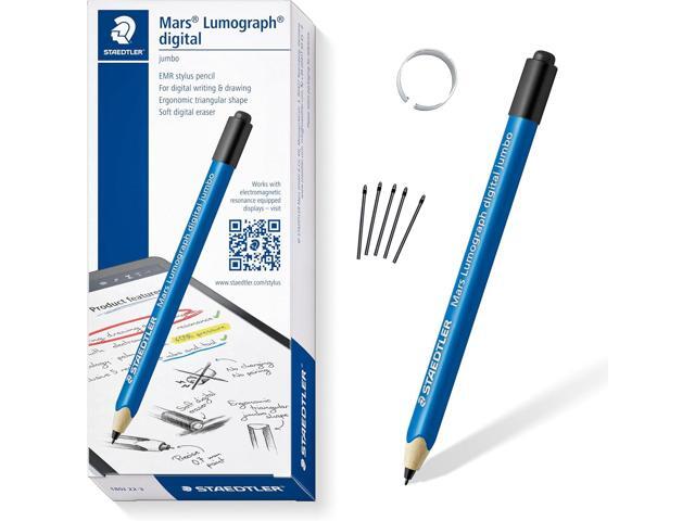 STAEDTLER Mars Lumograph Jumbo Digital Stylus Pen with Eraser: No Charging, EMR Palm Rejection, 4096 Pressure Sensitivity Levels, Natural Writing...