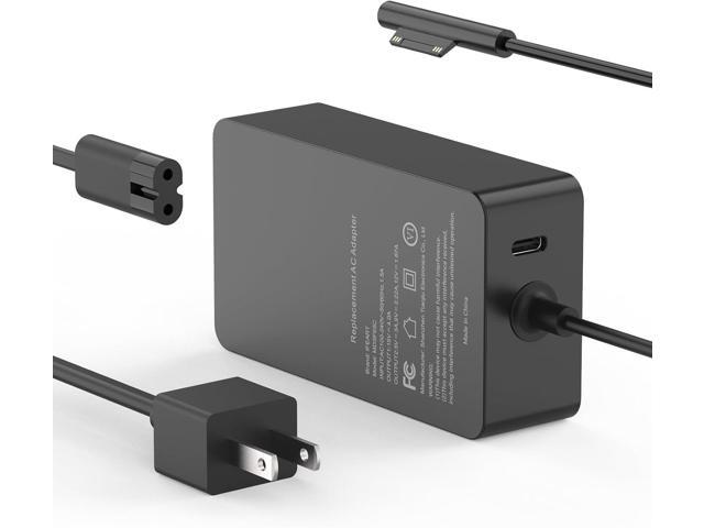 65W Laptop Charger Compatible with Microsoft Surface Pro 11, 10, 9, 8, 7+, 7, 6, 5, X, Laptop 7/6/5/4/3/2/1/Studio, Book 3/2/1, Go 4/3/2/1, 10FT