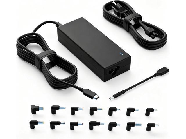 100W USB C Universal Laptop Charger with 15 Tips, Compatible with HP DELL Lenovo Acer Asus Toshiba Samsung MacBook IBM Sony LG & Chromebook, AC...