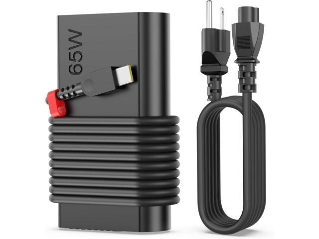 Slim 65W USB C Laptop Charger Replacement for Le novo ThinkPad T14 T15 T16 X1 T490, Chromebook/Yoga Type C Laptop AC Adapter Power