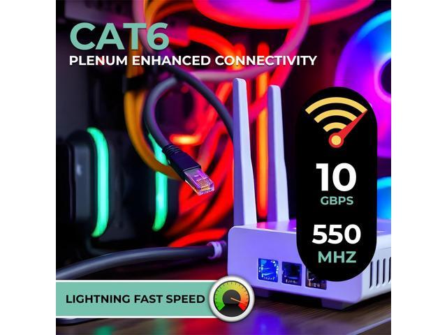 ATS Cables CAT6 Plenum (CMP) Cable 1000FT DSX-8000 Network Analyzer Test Passed 23AWG UTP 4Pair, Solid 550MHz Ethernet Cables 10Gb, Available...