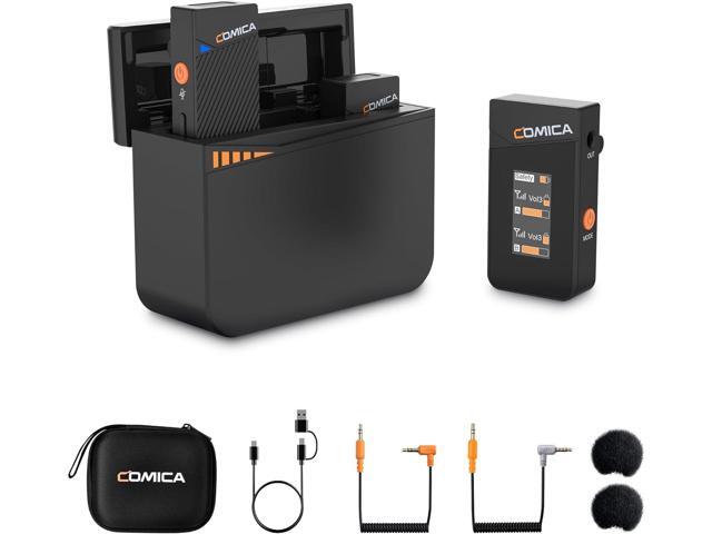 COMICA Vimo C3 Wireless Lavalier Microphone with Noise Cancellation, 656ft Transmission, Gain Control, Compact Wireless Lapel Microphone for DSLR...