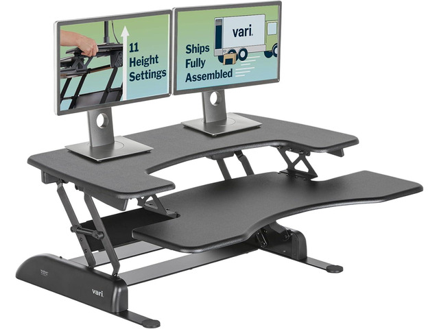 Vari VariDesk Pro Plus 36 - Adjustable Desk Converter with 11 Height Settings - Laptop Sit Stand Desk Riser for Home Office, Table Tops, Workspace...