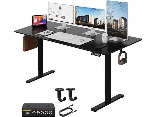 Large Electric Standing Desk,55x28 Inches Adjustable Height Stand up Desk, Sit Stand Home Office Desk, 3 Preset Heights,Equipped with...