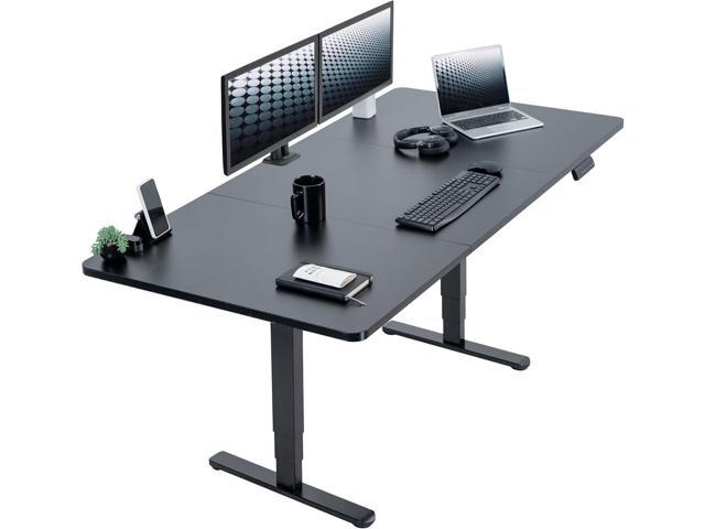 Electric 71 x 36 in Dual Motor Sit Stand Desk, Memory Height Adjustment, 2B Series, Black Top Black Frame, DESK-KIT-2B7B-36