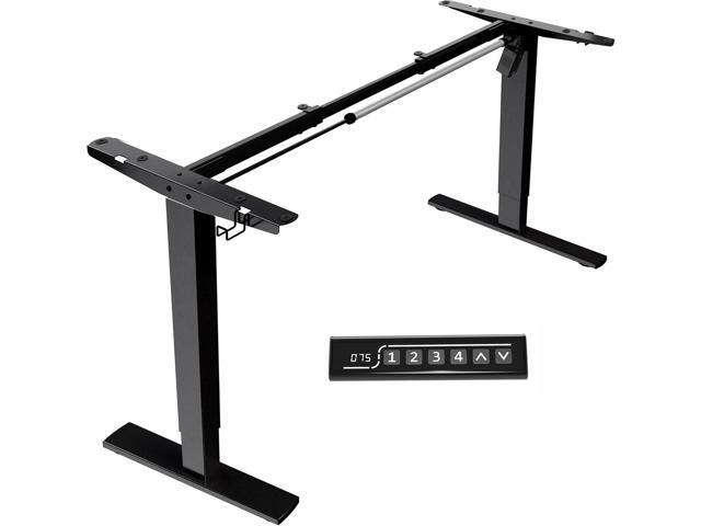 Electric Stand Up Desk Frame Workstation, Frame Only with 220 lbs Capacity, Brushless Motor Standing Height Adjustable Legs with Memory Controller,...