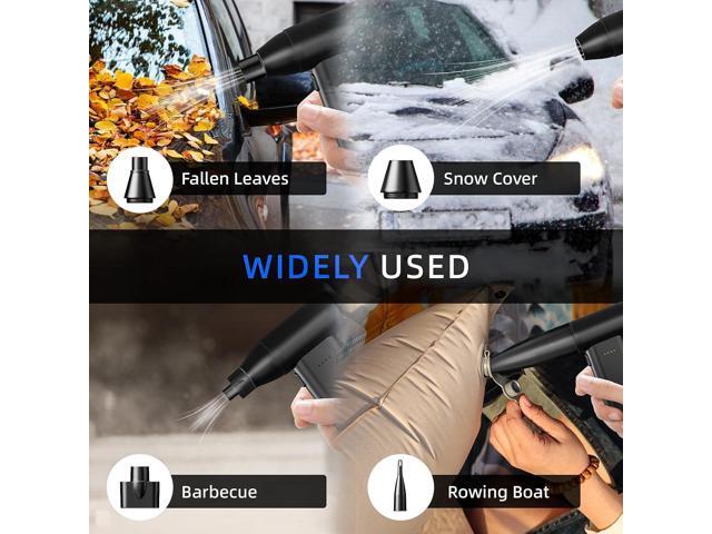 Novyllis Electric Compressed Air Duster Mini Blower Cordless with Computer Vacuum Cleaner kit Lighting 180,000 RPM 5 Speed Handheld 3 in 1 USB-C...