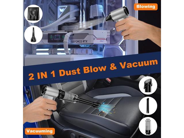 2-in-1 Compressed Air Duster-150000RPM Super Power Electric Duster with 8000mAh Battery, Continuously Adjustable Speed Cordless Air Duster...