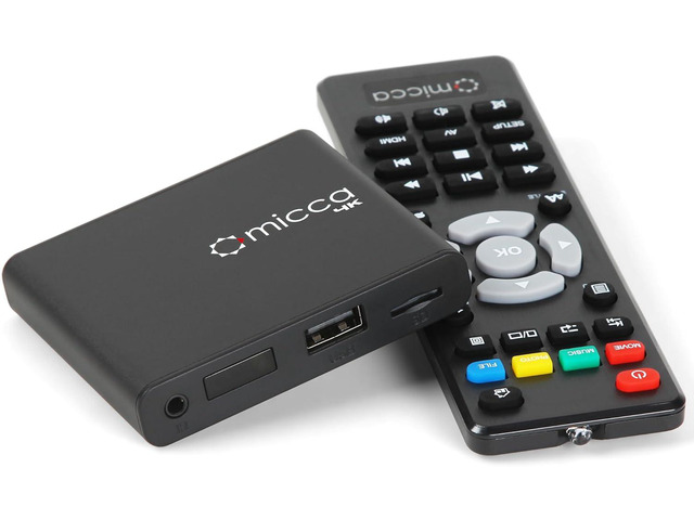 Micca 4K Ultra-HD USB and microSD Media Player, 4K HDMI, Digital Signage Plays H.265/HEVC H.264/AVC MP4 MKV Videos MP3 Music JPG Photos, Reads...