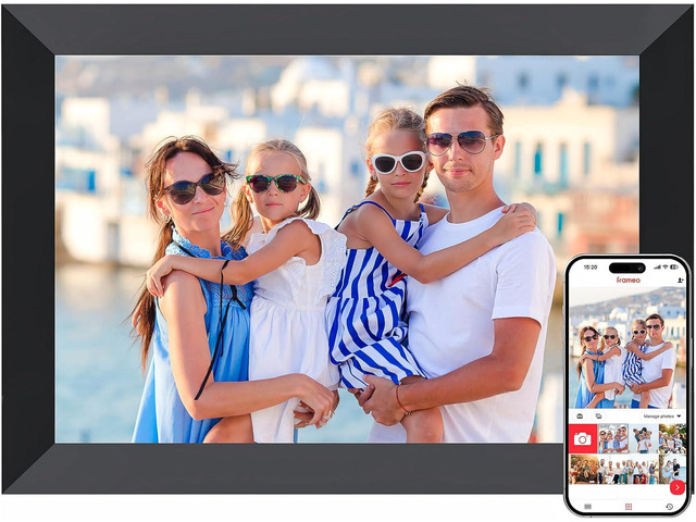 Digital Picture Frame, 10.1 Inch Smart WiFi Photo Frame with 1280x800 HD IPS Touch Screen, Auto-Rotate, Wall Mountable, Share Photos/Videos...
