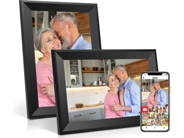 Digital Picture Frame 10.1 Inch HD Touch Screen Digital Photo Frame WiFi Enabled,16GB Storage,Auto-Rotate,Instant Sharing via Smartphone apps&...