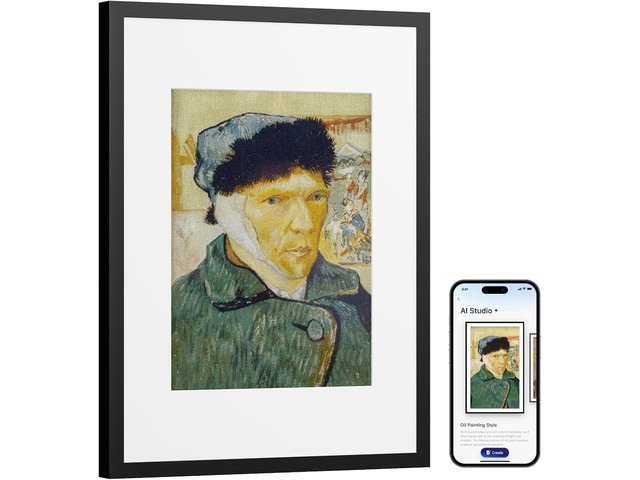 AI Art Frame 13.3', Electronic Ink Picture Frame, Wireless Digital Photo Frame, Long Battery Life, Alexa Compatible, Wall Decoration, Home DÃ©cor,...