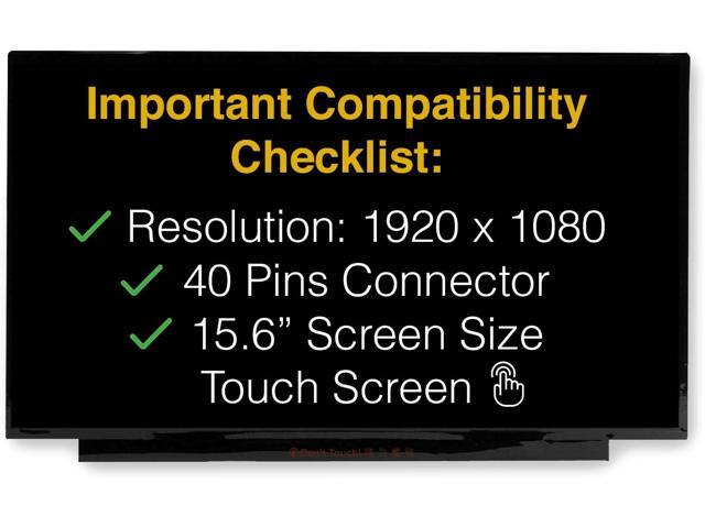 Replacement Touch Screen for Dell Latitude 15 3510 40 Pins FHD 1920x1080 LCD LED Display