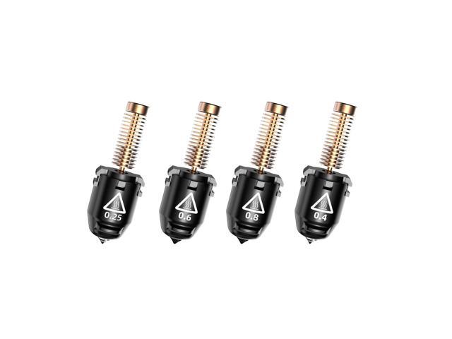 FLASHFORGE Adventurer 5M Nozzle, All Sizes 4-Pack Nozzle Set, 280 High Flow 32mm³/s Nozzle for Stable High-Speed Printing, Adventurer 5M Pro.