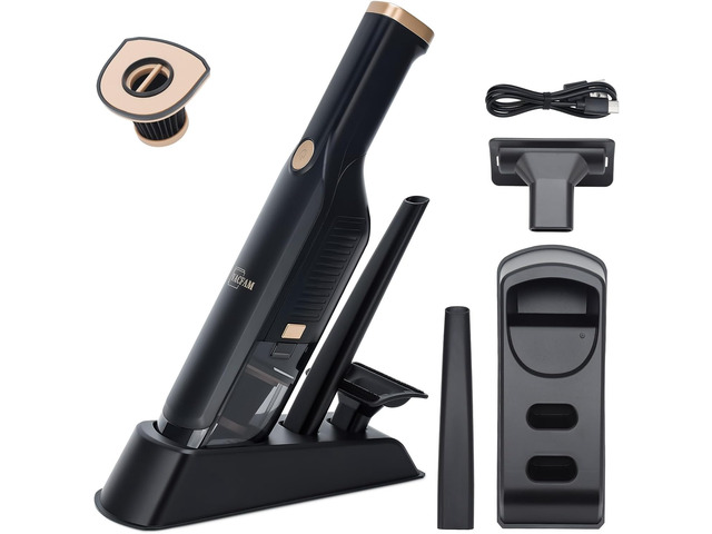 Handheld Vacuum Cordless,15KPA Vacuum with Storage Dock,Black