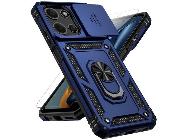 SOEWIOU for Moto G 2026 / Moto G Play 2026 Case, with Slide Camera Cover HD Screen Protector [Military Grade 16ft. Drop Tested] Ring Holder.