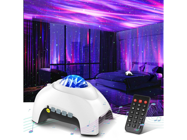 Northern Galaxy Light Aurora Projector with 33 Light Effects, Night Lights LED Star Projector for Bedroom Nebula Lamp, Remote Control, White...