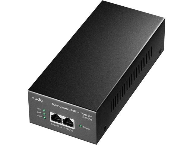 Cudy POE400 90W Gigabit Ultra PoE++ Injector Adapter, IEEE 802.3 bt /802.3at/802.3af Compliant, Up to 90W Ultra Power Supply, 10/100/1000Mbps...