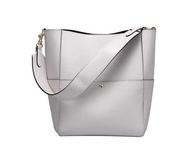 Women Genuine Leather Designer Tote Bags Purses And Handbags White