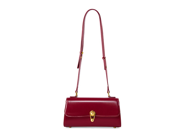 Women Fashion Genuine Leather Handbags Tote Bag Shoulder Bag Red