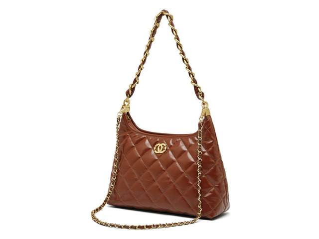 Genuine Leather Hobo Purses and Handbags for Women Ladies Shoulder Crossbody Purse Brown