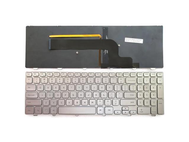USA-made backlit silver keyboard for Inspiron 15-7537 and 15-7000 P36F series laptops.