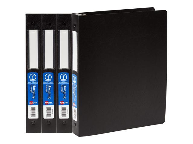 Avery 1' Hanging Storage Flexible 3 Ring Binders, 4 Pack (17708)